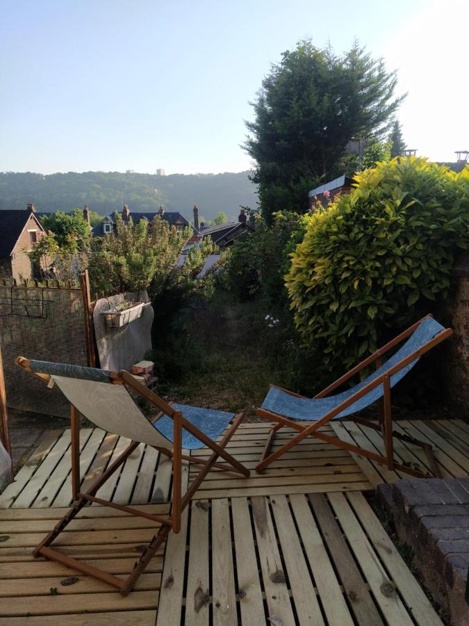 Apartamento Le Nid Normand Avec Terrasse - Stationnement Facile Et Gratuit - 5 Min Seine Deville-les-Rouen Exterior foto
